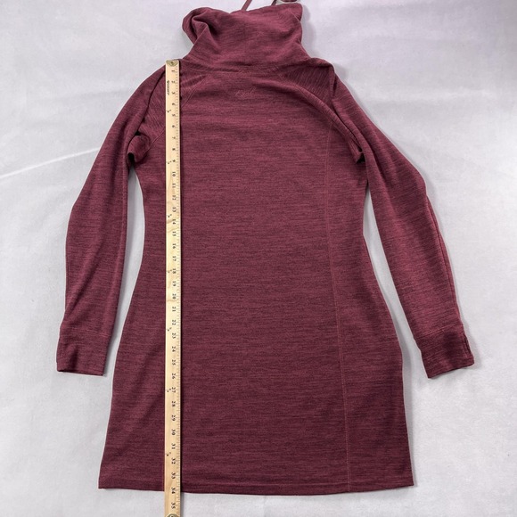 Kuhl Lea Dress Women Large Red Cowl Neck Long Sleeve Pockets Thumbholes - Picture 13 of 14